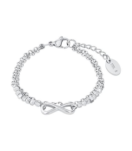 Bracelet pour fille, acier inoxydable, pierre de verre | Infinity