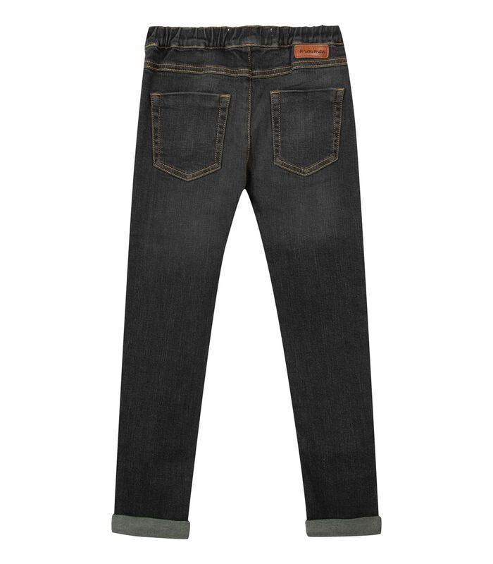 Slanke jeans met elastiek in de taille image number 1