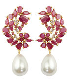 Boucles d'oreilles 'Golden Frosty Pearl' image number 0