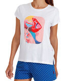 Pyjama short t-shirt Lollipop Santoro blanc image number 2