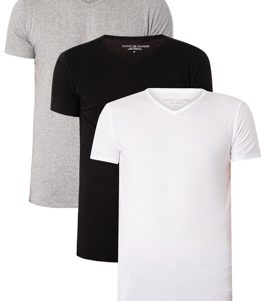 Lot De 3 T-Shirts À  Col En V Premium Essentials