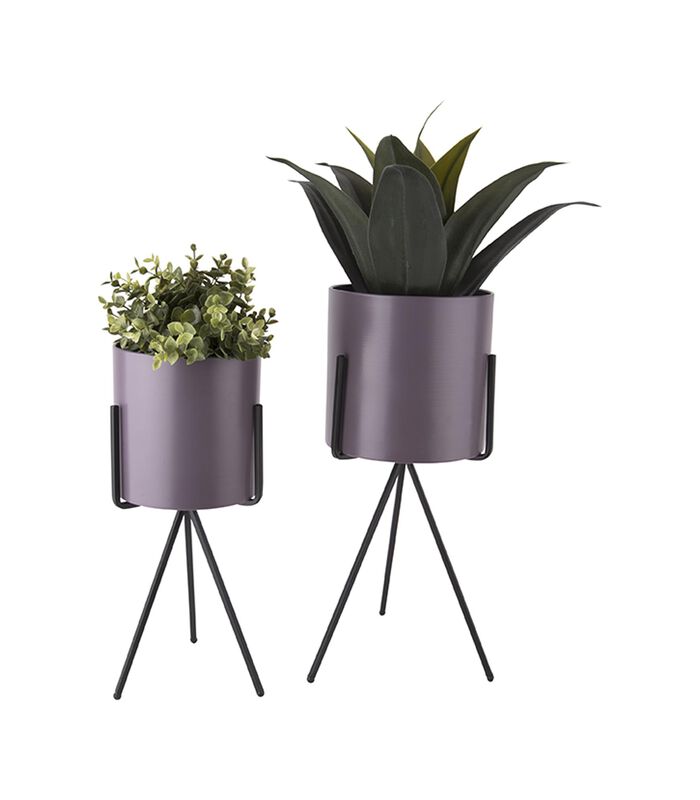 Set de pots de fleurs Pedestal XL - Violet foncé image number 3