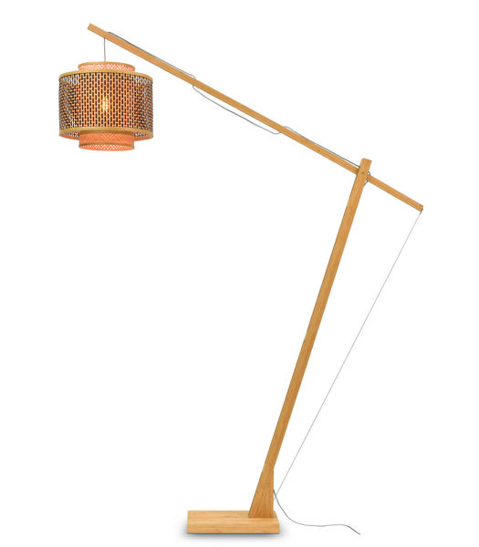 Vloerlamp Bhutan - Bamboe/Zwart - 150x40x207cm