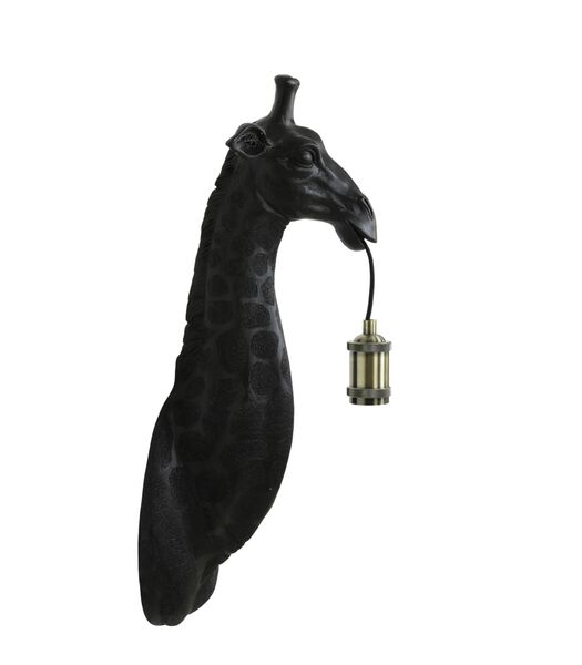 Wandlamp Giraffe - Zwart - 20.5x19x61cm