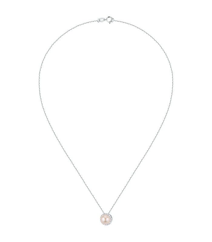 Collier en or blanc 375%,  perle B-CLASSIC image number 1