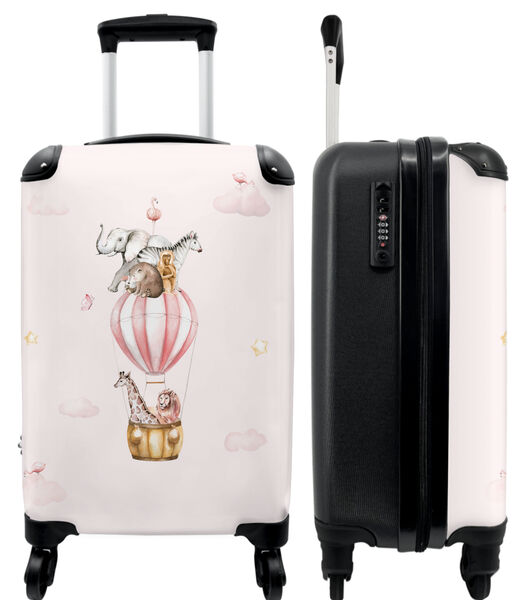 Handbagage Koffer met 4 wielen en TSA slot (Luchtballon - Dieren - Roze - Meisje - Leeuw)
