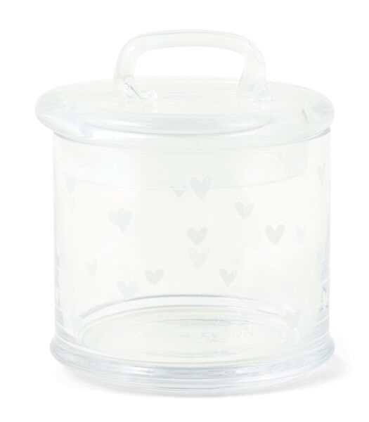 Voorraadpotten Glas Met Deksel - Lovely Heart Storage Jar - Transparant - 1 Stuks