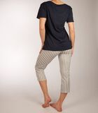 Pure Stripes - Pyjama met korte mouwen met 3/4-broek image number 5