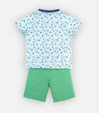Jersey 2-delige pyjama, lichtblauw/groen image number 3
