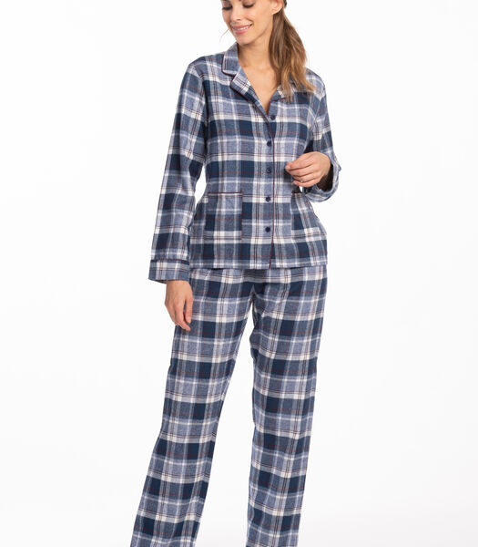 Pyjama lange mouwen lange broek doorknoop PAT