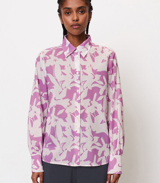Regular blouse met lange mouwen en print all-over