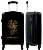 Handbagage Koffer met 4 wielen en TSA slot (Plattegrond - Goud - Kaarten - Kuala Lumpur) image number 0