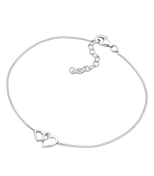 Bracelet Femmes Cœur Entrelacé Connexion En Argent Sterling 925 Plaqué Or Rose