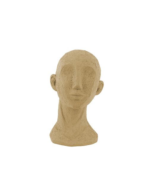 Ornament Face Art - Polyresin Zandbruin - 14,7x15,4x24,5cm