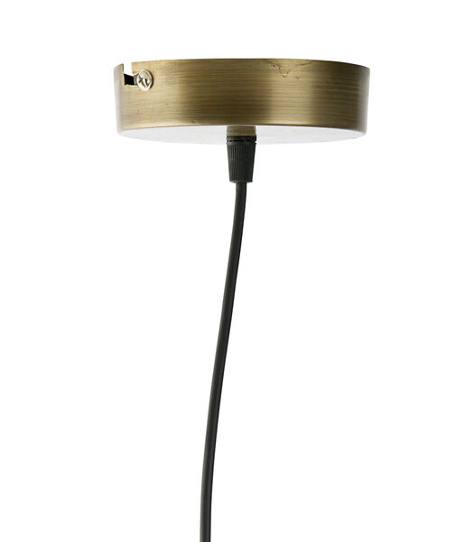 Lampe à suspension - Verre - Laiton antique - 28x18x18 cm - Simple