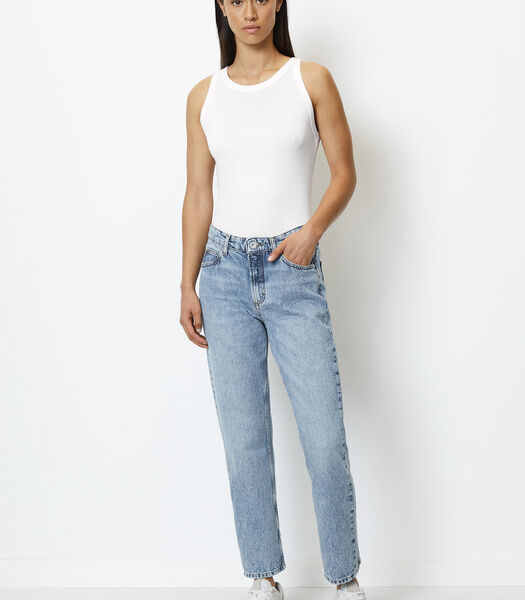 Jeans model LINDE straight mid waist cropped