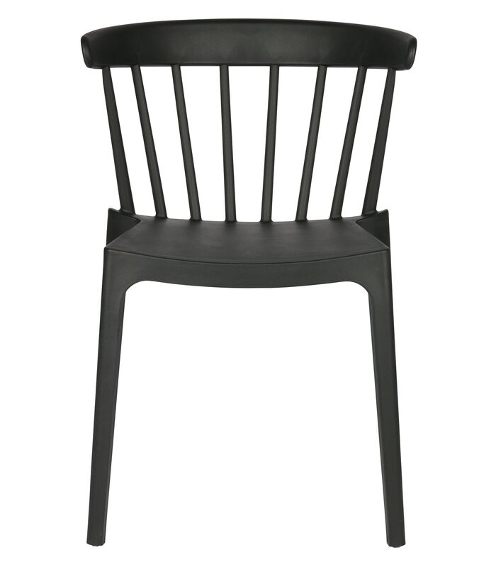 Lot de 2 chaises d'interieur et d'exterieur - Plastique - Noir - 75x52x53 - Bliss image number 1