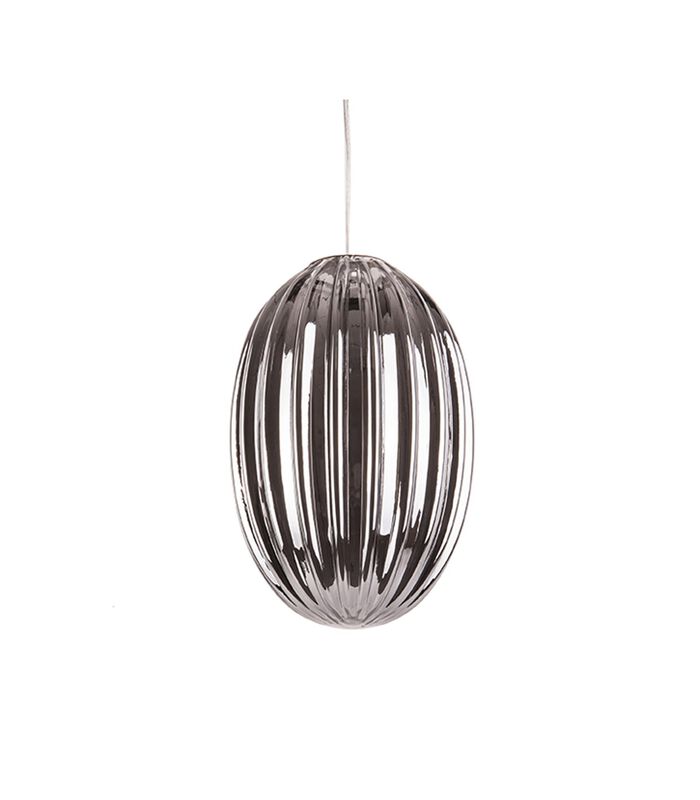 Hanglamp Smart - Ovaal Glas Smokey Grijs - 20x30cm image number 1