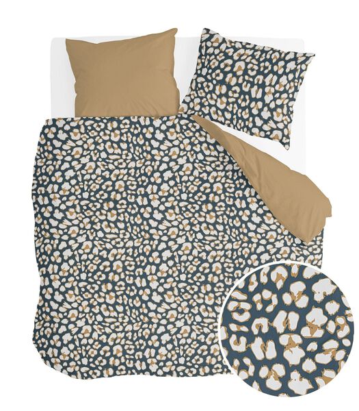 Housse de couette Lazy Leopard Ochre coton