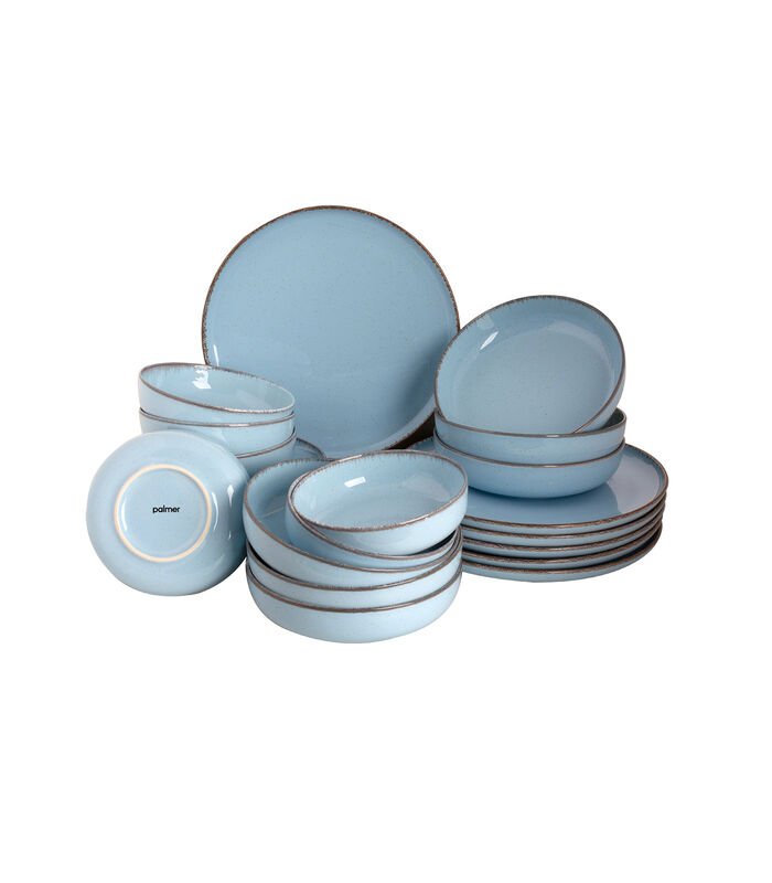 Service de vaisselle Antigo Porcelaine 6 personnes 24 pièces Bleu image number 0