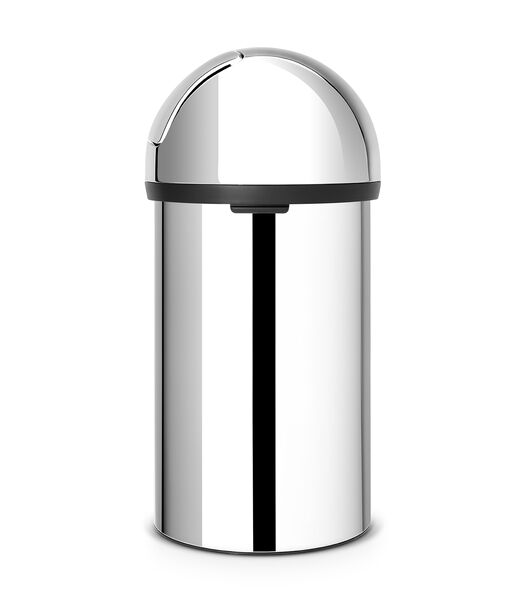 Push Bin, 60 litres - Brilliant Steel