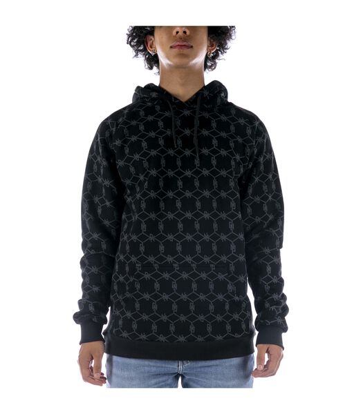 Zwart Monogram Hoodie Sweatshirt