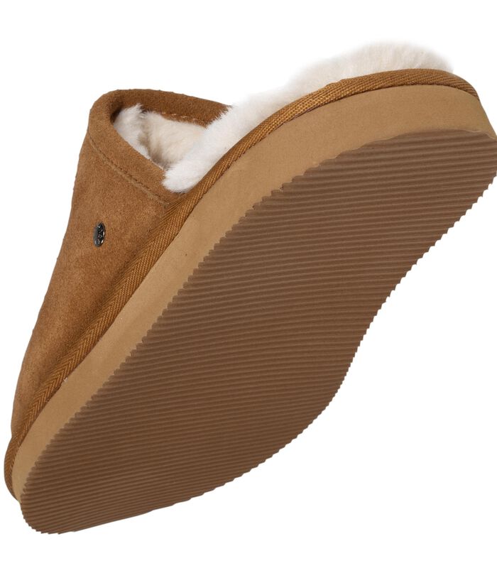 Chaussons mules Homme Cuir Camel image number 4