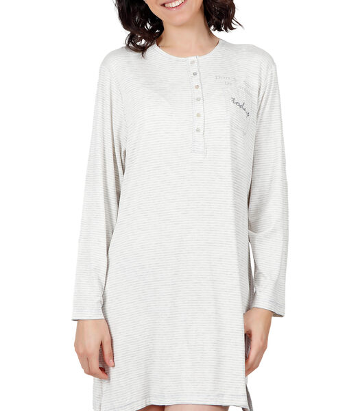 Chemise de nuit Do Not Forget To Smile gris