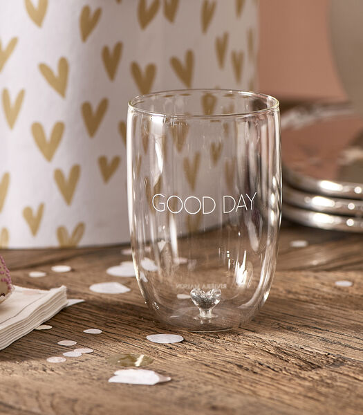 Waterglas gegraveerd met tekst, Drinkglas - Good Day - 560 ml