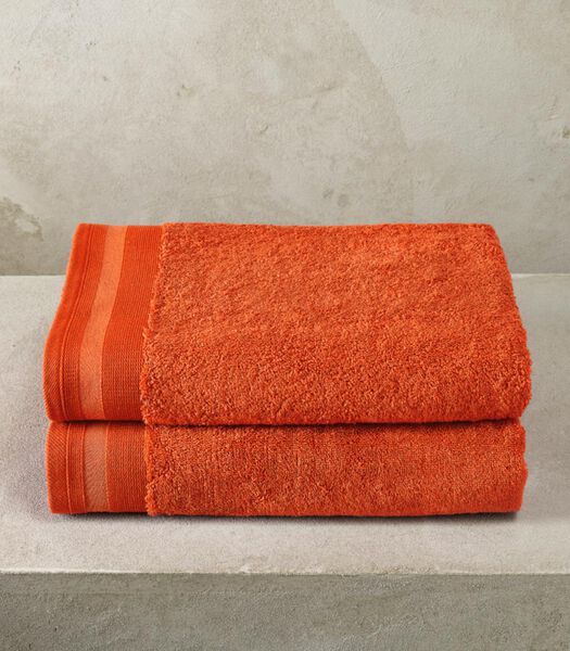 2 serviettes de bains Contessa burnt orange