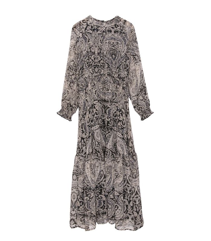 Lange jurk Paisley-motief CHELSIE image number 4