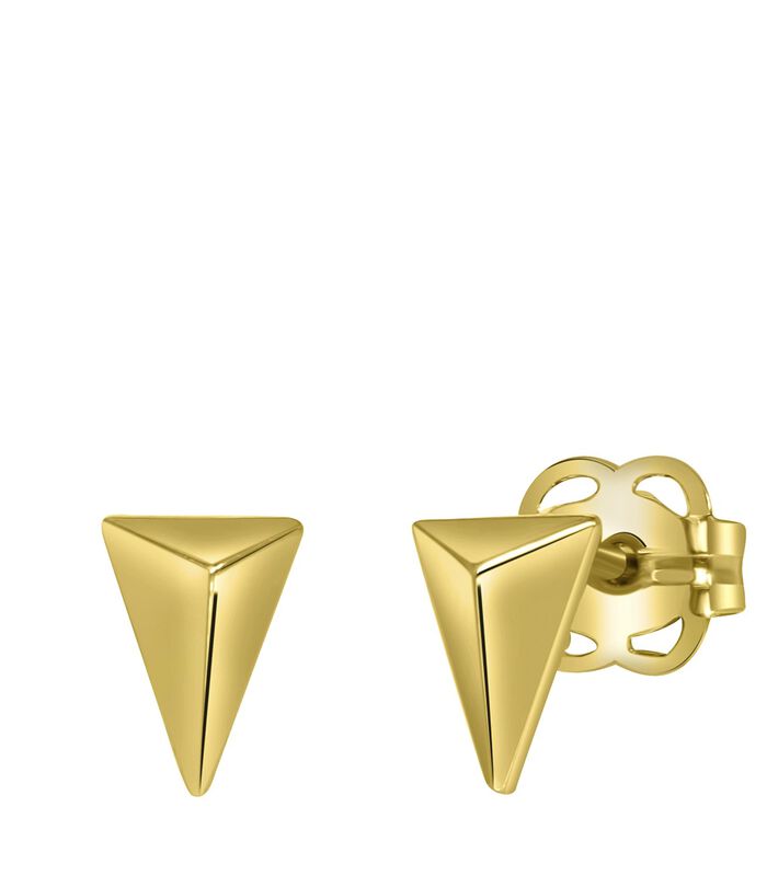 14 karaat geelgouden oorbellen driehoek image number 0