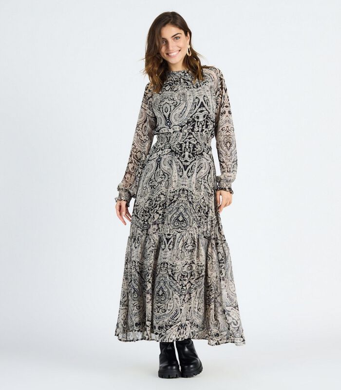Lange jurk Paisley-motief CHELSIE image number 1