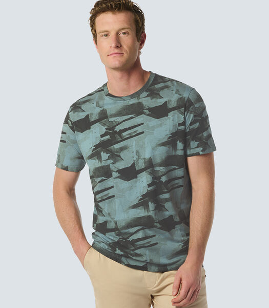 Dynamisch t-shirt met abstracte camouflageprint Male