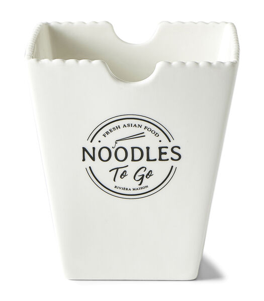 Kom 12 cm - Fresh Asian Food Noodles To Go Bowl - Wit - Porselein- 1 stuks