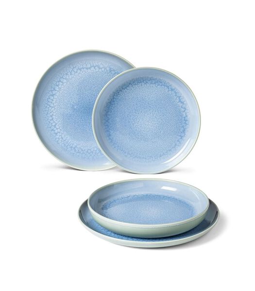 Ensemble de vaisselle  Crafted - Bleuet turquoise - 4 pièces