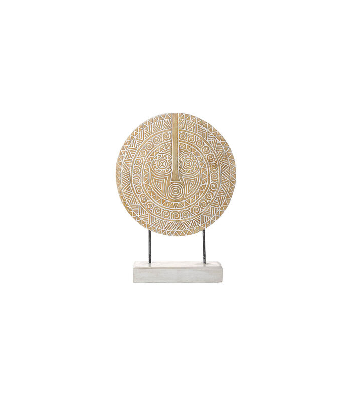 Ornament Carved Disc - Hout - 40x11x55cm image number 0