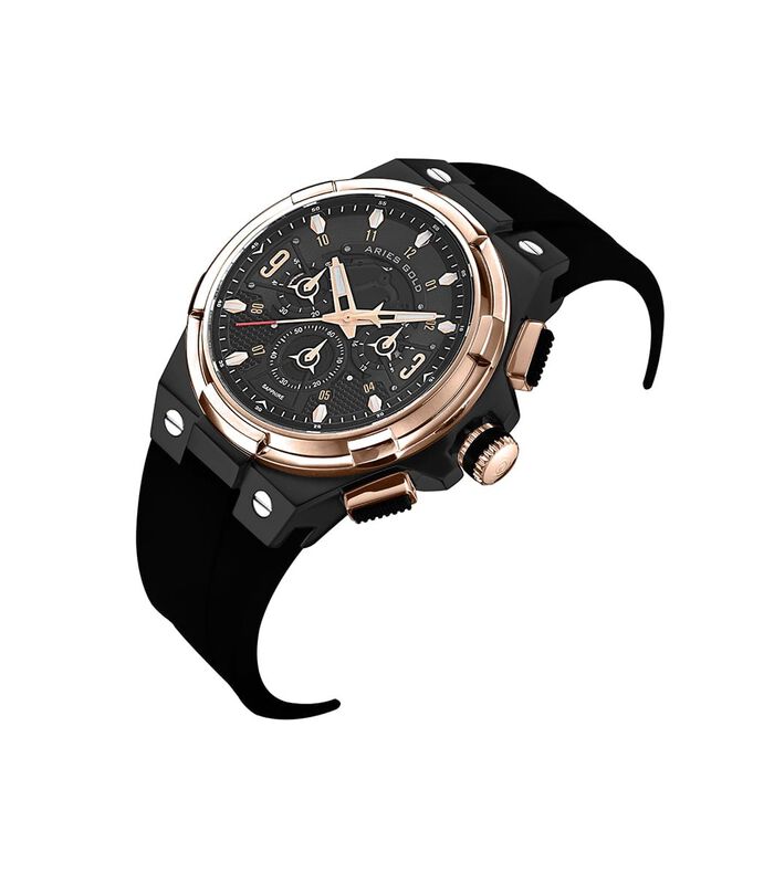 LIGHTNING siliconen armband chronograaf horloge image number 1