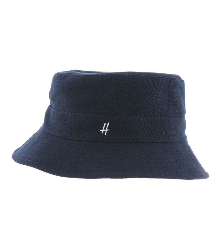 DOCHEN - Eenkleurige bob-hoed van pique katoen image number 0