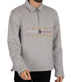Sweatshirt met opstaande kraag en logo op de borst image number 1