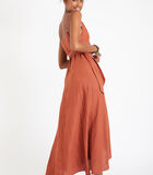 Mirsey Hawston lange saffraan linnen jurk image number 3