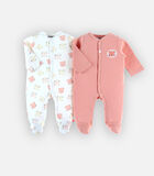 Set de 2 pyjamas dors-bien iconique en jersey, écru/rose image number 0