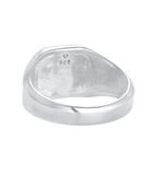 Ring Heren Signet Ring Emaille Zwart Basis Trend In 925 Sterling Zilver Verguld image number 3