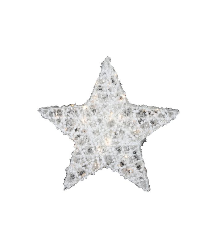 Étoile de Noël  Blanche Maisie B - avec minuterie LED - Grande image number 1