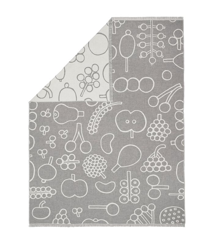 Oiva Toikka Collection couverture en laine imprimé Frutta gris image number 0