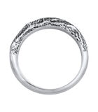 Ring Heren Band Ring Smalle Gebruikte Look Solide Trend In 925 Sterling Zilver image number 2