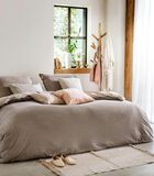 Housse de couette Casual Beauty Taupe / Sable Coton image number 0