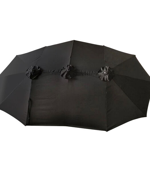 Dubbele paraplu 2,7x4,6m LINAI zwart