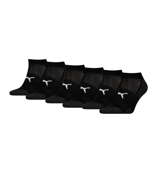 Socquettes de sport matelassées (lot de 6 paires) Noir