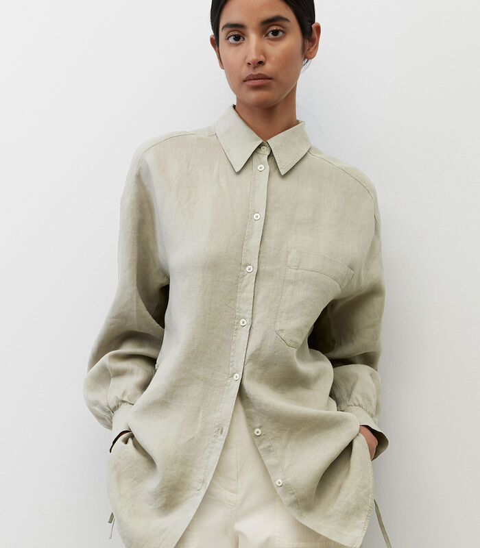 Linnen blouse in de stijl van een overshirt image number 1